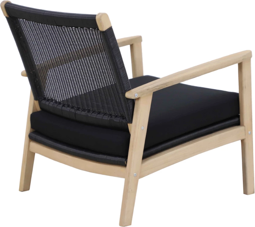 Karrige Salsa me jastëk, ngjyrë e zezë, 74.5x73x75.8