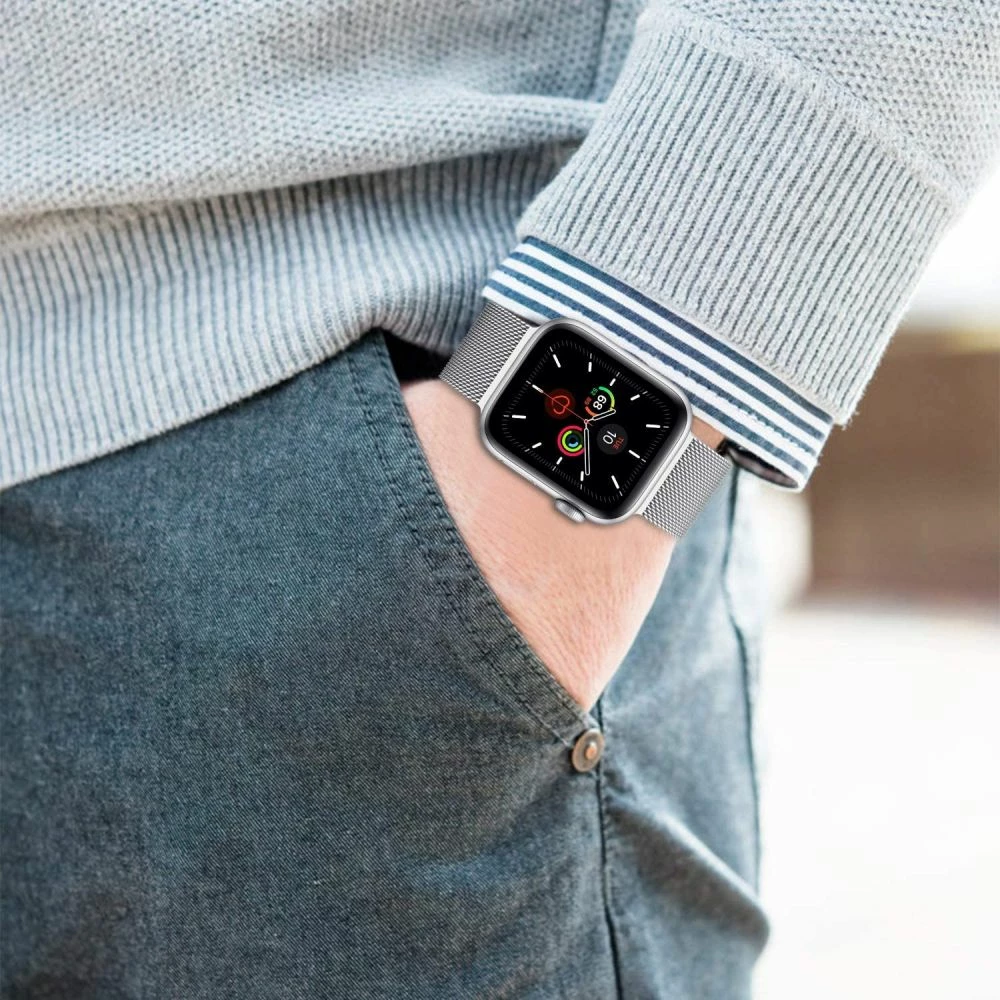 Rrip çeliku për Apple Watch Tech-Protect MilaneseBand, 42/44/45/49 mm, Gold