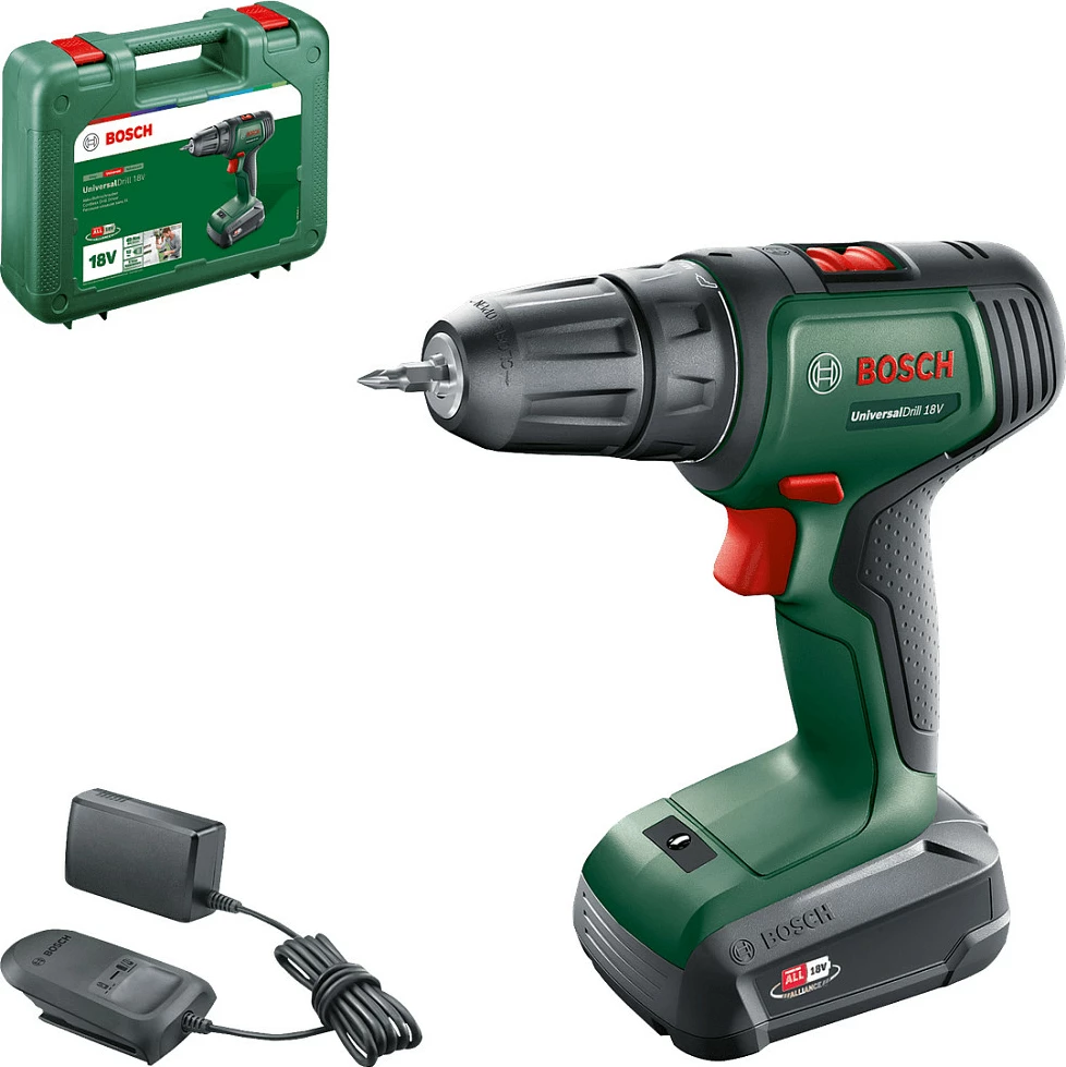 Bormashinë/vidhosëse me bateri Bosch UniversalDrill 18V, 18V, e gjelbër