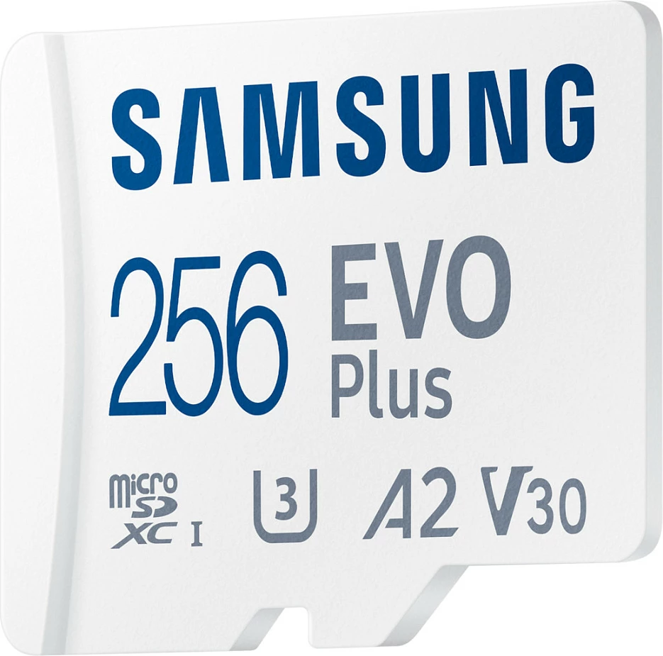 Memorie MicroSDXC Samsung MB-MC256S, 256 GB, UHS-I, 160 MB/s, Class 3 (U3), V30, Bardhë