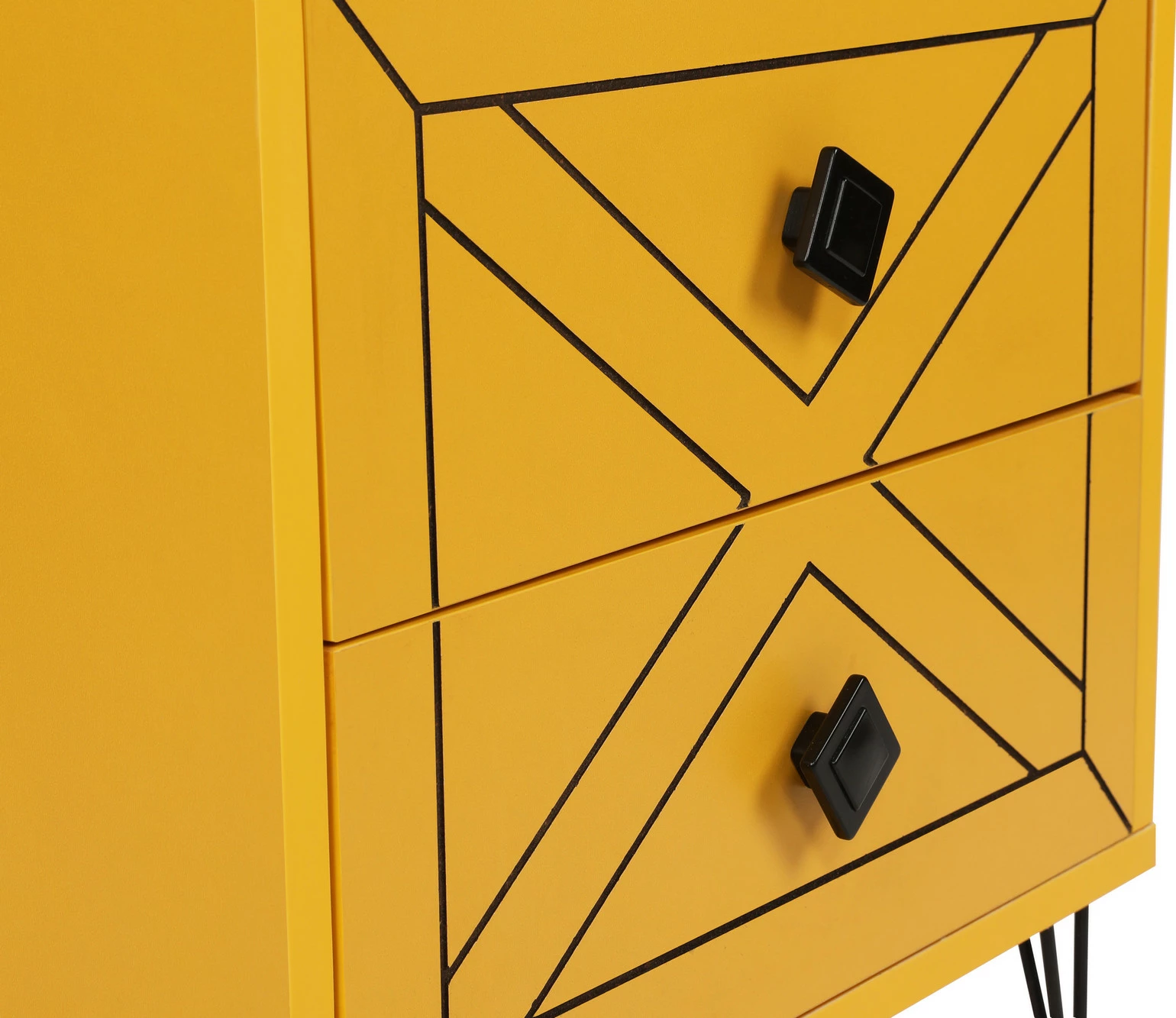 Komodinë natyrale Hanah Home, Luna, e verdhë