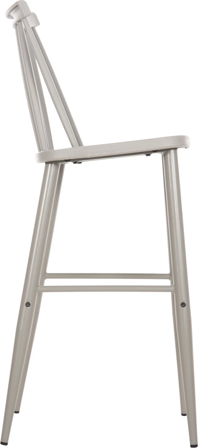 Karrige për bar, vend i lartë, VANESSA FH8459.20, gri PP & këmbë metalike gri, 47x48,5x107H cm., set prej 2 copë