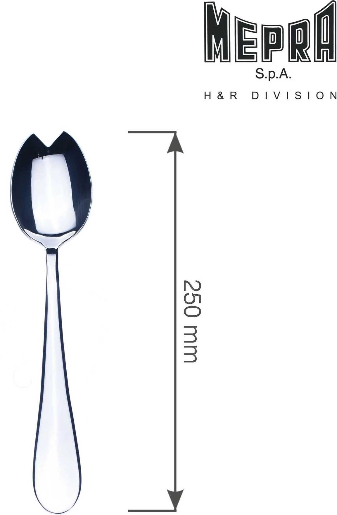 Lugë sallate, Mepra, Natura, çelik inoks 18/10, trashësi 4 mm, inox/argjendtë