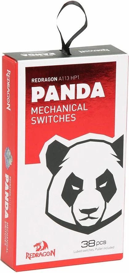 Switch për tastierë mekanike Redragon Panda A113 HP1, tactile, 3-pin, kompatibil Cherry MX, pre-lubrifikuar, set 38 copë, gri
