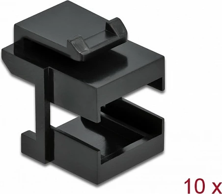 Kapak Keystone DeLOCK për kuplime LWL (fibër optike), 10 copë, i zi