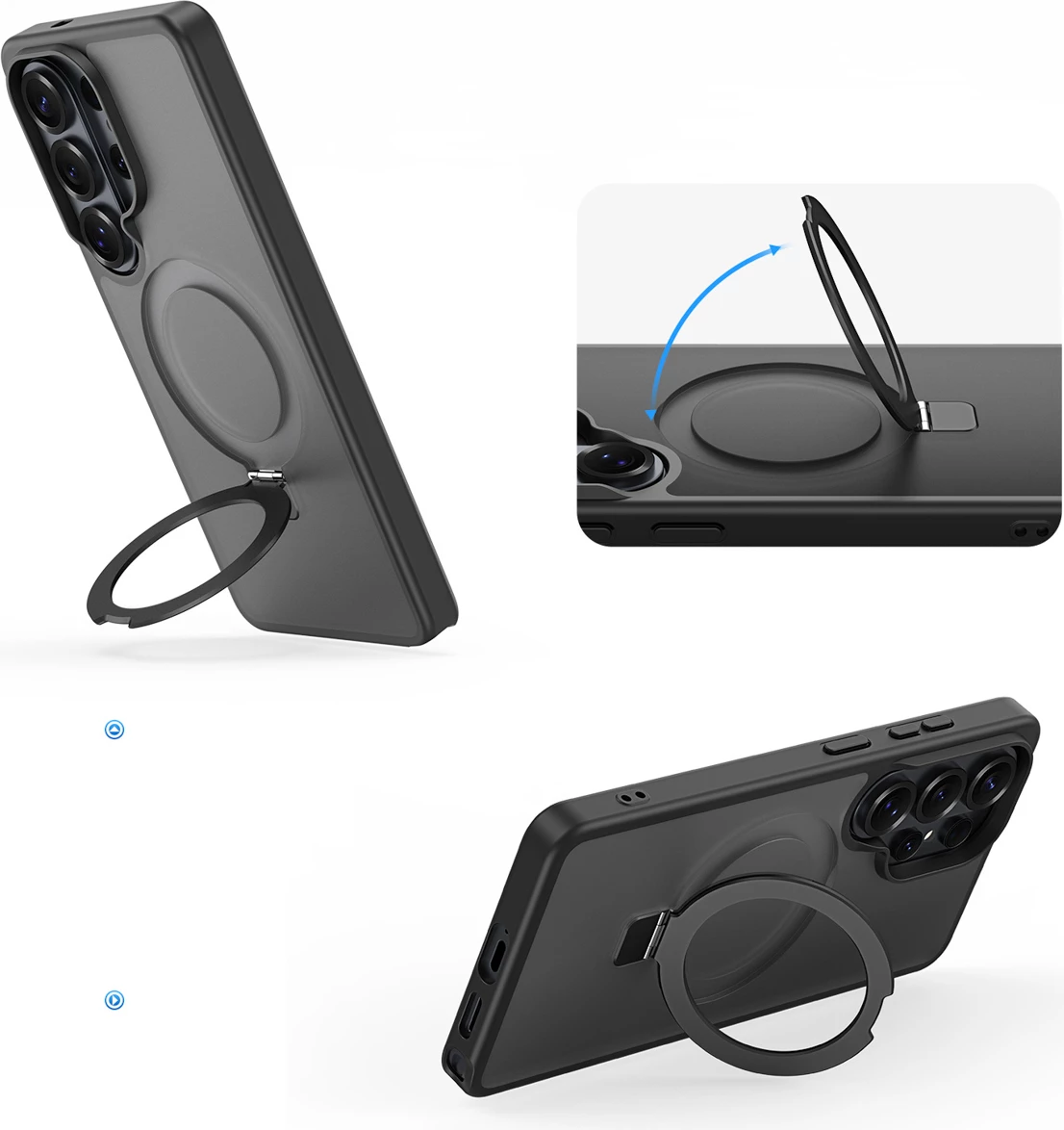 Mbështjellës Dux Ducis Yind për Samsung Galaxy S26 Ultra, MagSafe kompatibil, me stand, i zi