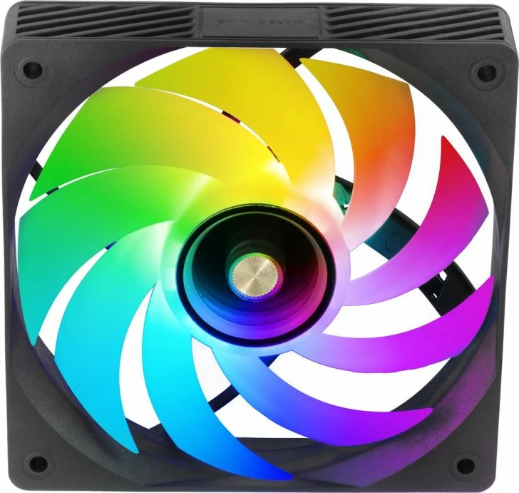 Ventilatorë kompjuteri TACENS Mars MF-SI4KIT 120 ARGB x4 me hub dhe telekomandë, të zinj