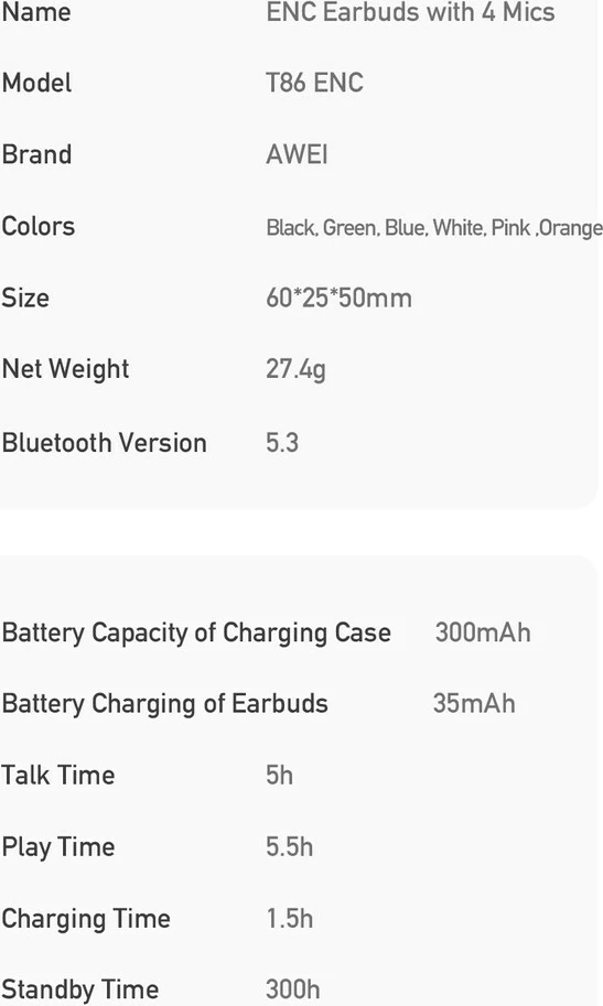 Kufje Me Bluetooth AWEI T86 ENC (Zezë)
