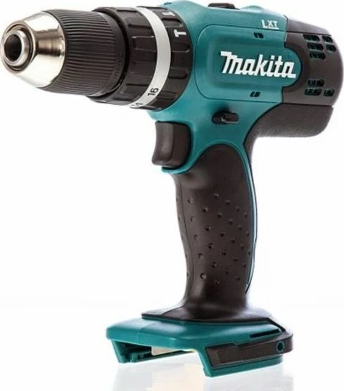 Bormashinë akumulatorike me goditje Makita DHP453Z 18 V, mandrinë 13 mm, 42 Nm, 2 shpejtësi, turkeze/zezë, pa bateri dhe pa karikues