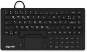 Tastierë mini KeySonic KSK-5031IN, mekanike, me touchpad, USB, e zezë