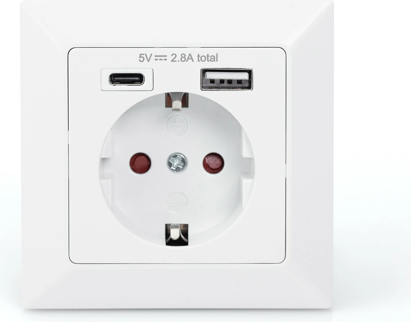 Prizë Digitus me USB Type-C/USB, 3 dalje, e bardhë