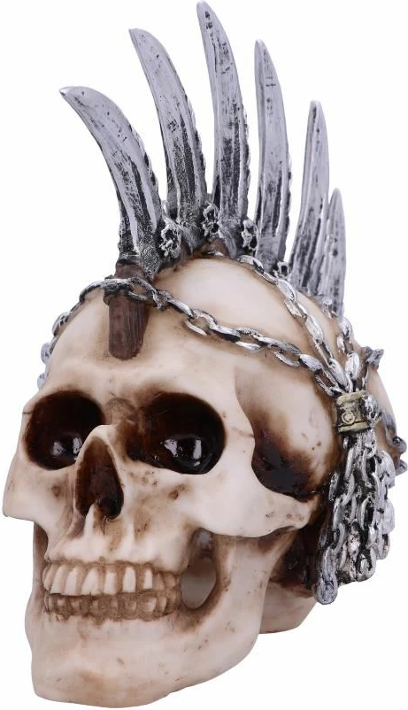 Figurinë Nemesis Now Chain Blade, rrëshirë e pikturuar me dorë, bezhë/argjend