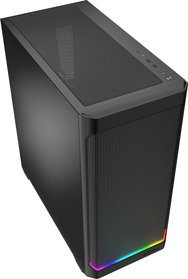 Kasë Sharkoon AK4 RGB ATX, midi tower, metal, e zezë