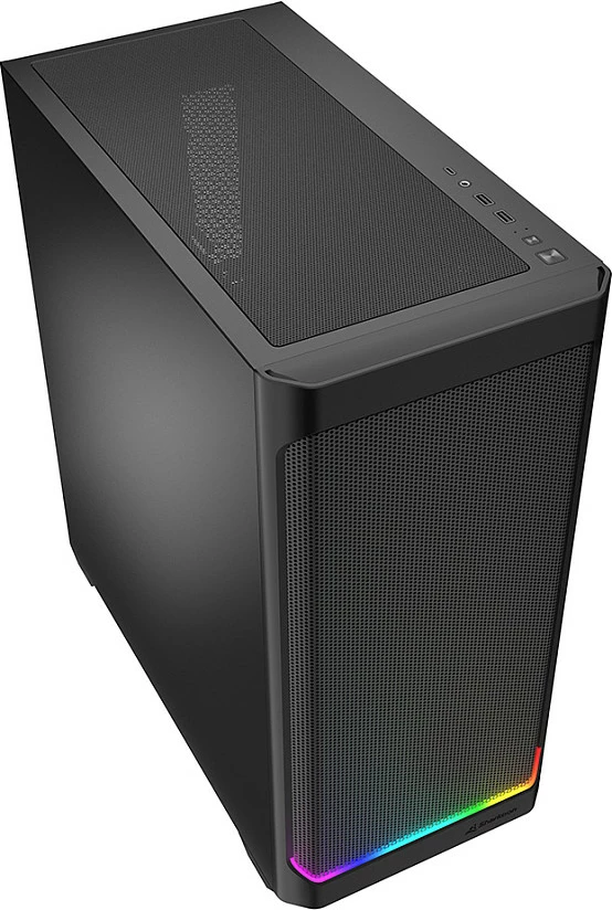 Kasë Sharkoon AK4 RGB ATX, midi tower, metal, e zezë