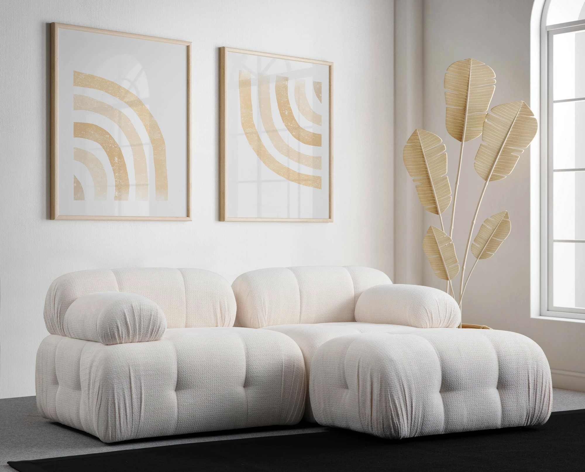Kënd-sofa Atelier del Sofa, Petite 2, e bardhë
