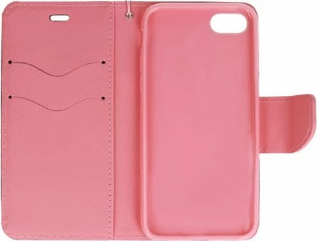 Mbështjellës flip HAVANA Fancy Diary për Samsung Galaxy S21 G991, me vend për karta, me rrip dore, zi/rozë