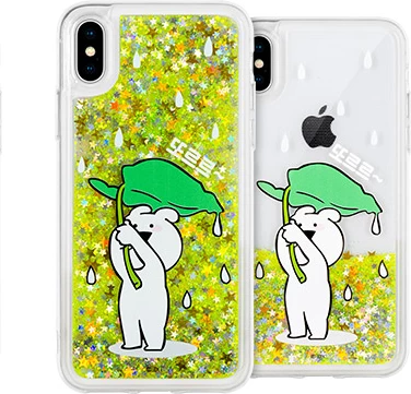 Mbështjellës ONASI Teddy silikon me glitter të gjelbër për Samsung Galaxy S9 G960, transparent