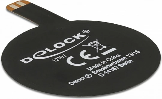 Antena NFC DeLOCK SMT FPC 13.56 MHz, rrethore, montim i brendshëm, e zezë