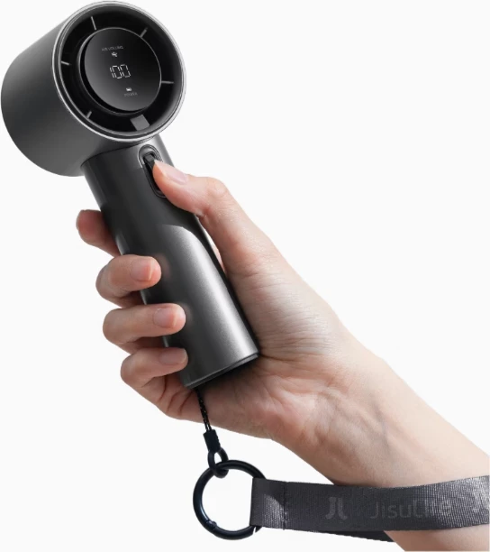 Ventilator dore Jisulife Pro1 S FA53PRO, 5000 mAh, USB-C, Gri e errët