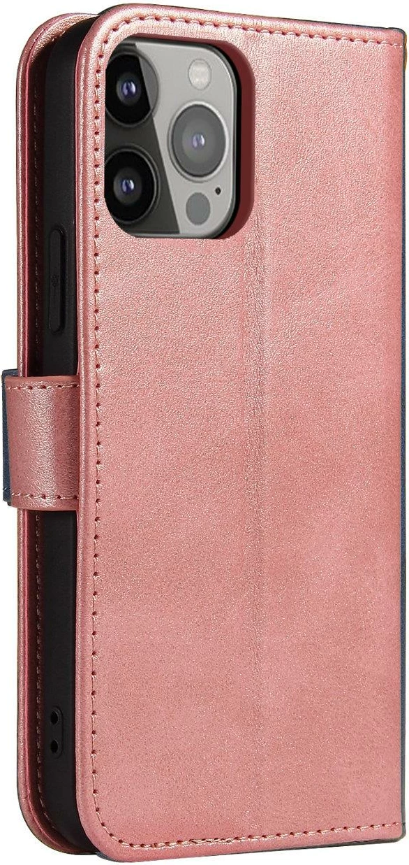 Mbështjellës Hurtel Magnet Case për Samsung Galaxy S23, flip cover me portofol dhe mbajtëse, Rozë