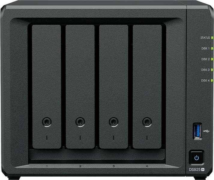 NAS Synology DS925+ 4GB RAM, 4-bay, e zezë