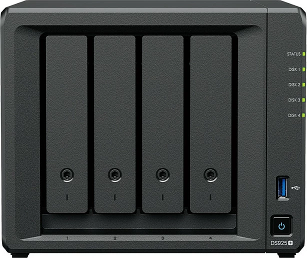 NAS Synology DS925+ 4GB RAM, 4-bay, e zezë