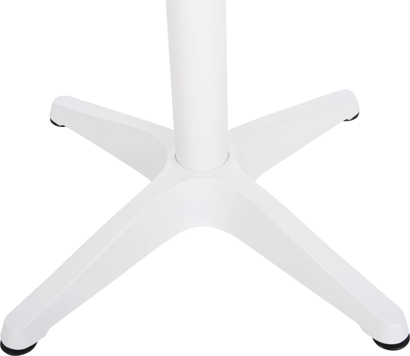 Tavolinë e rrumbullakët alumini ALEXA FH6086.02, sipërfaqe polywood ngjyrë natyrale, Φ60x73H cm