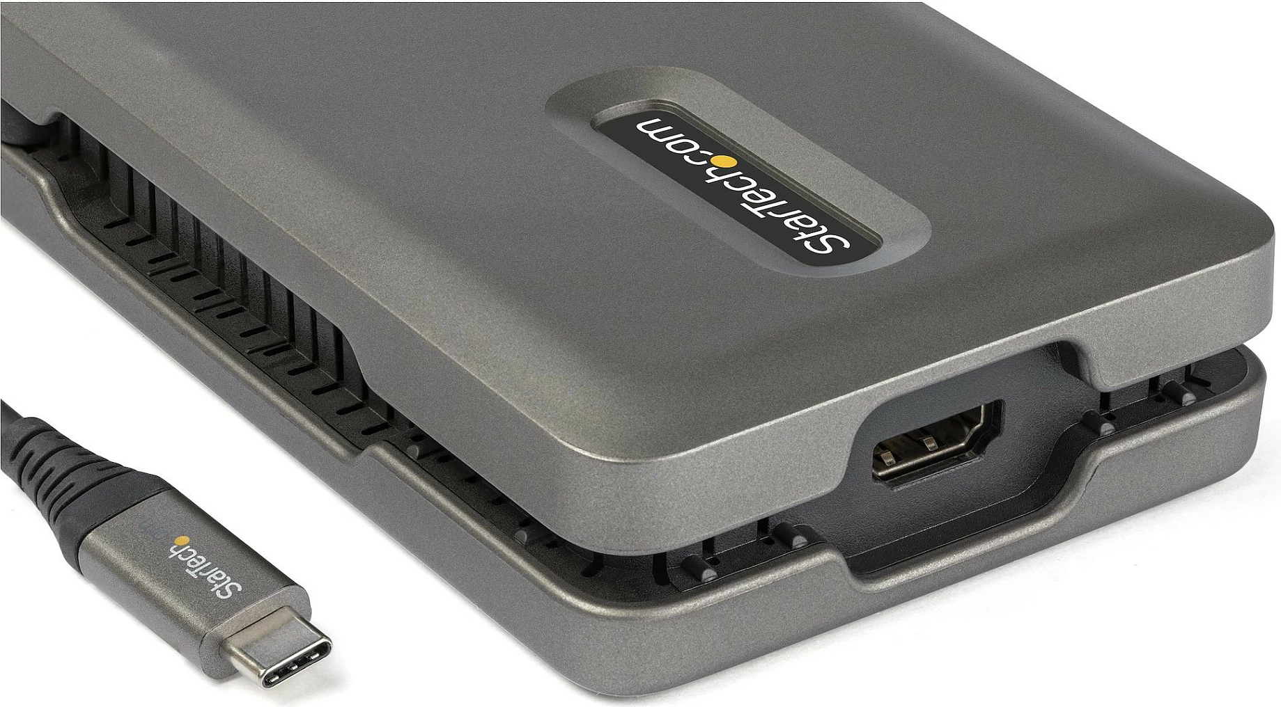 Adapter multiport USB‑C StarTech, Mini Dock HDMI 4K 60Hz, 2x USB-A 10Gbps, LAN Gigabit, SD/MicroSD, PD 100W, gri