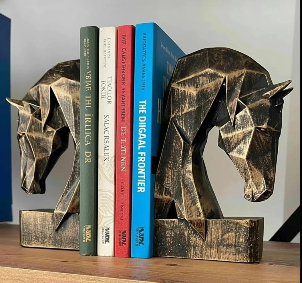 Mbajtës librash dekorativ, beton antik, Evila Originals, Ers1225