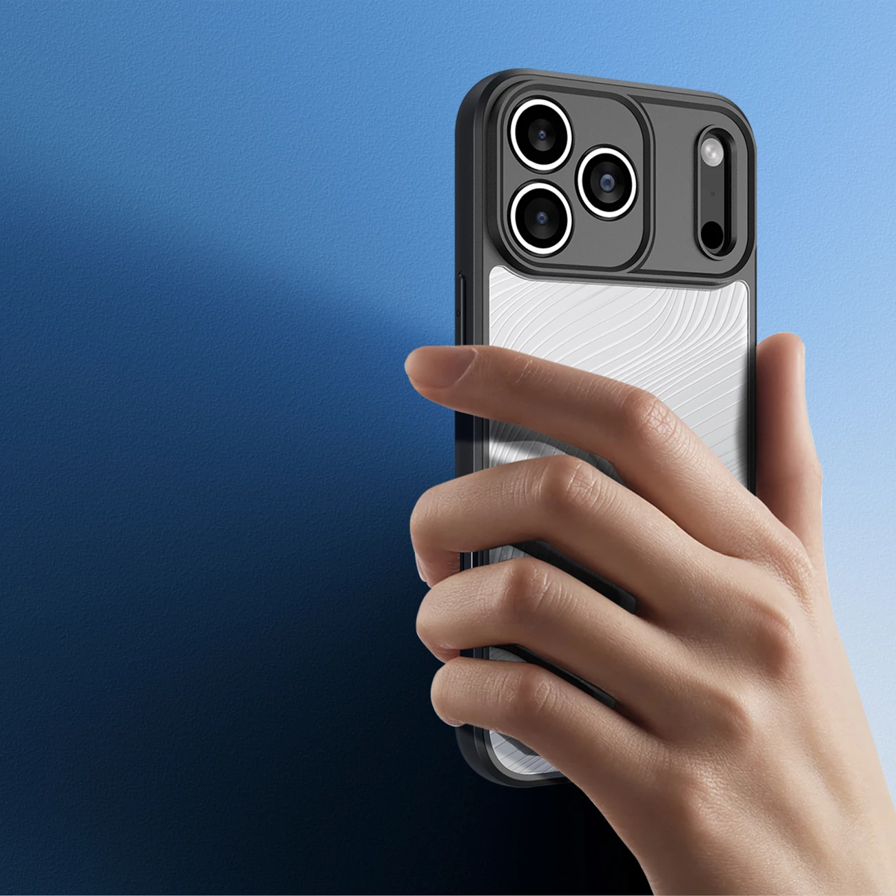 Mbështjellës Dux Ducis Aimo për iPhone 17 Pro Max, i zi