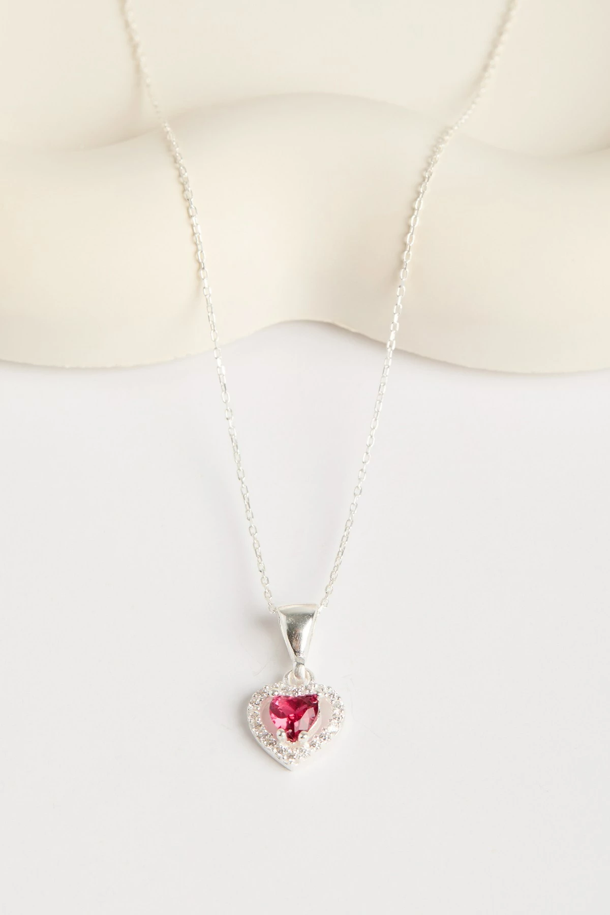 Qafore argjendi Elika Silver, e kuqe, ELKMD50555