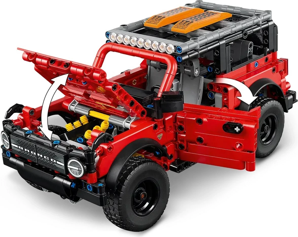 Set LEGO Technic Ford Bronco SUV 42213, për fëmijë dhe të rritur, Kuqe