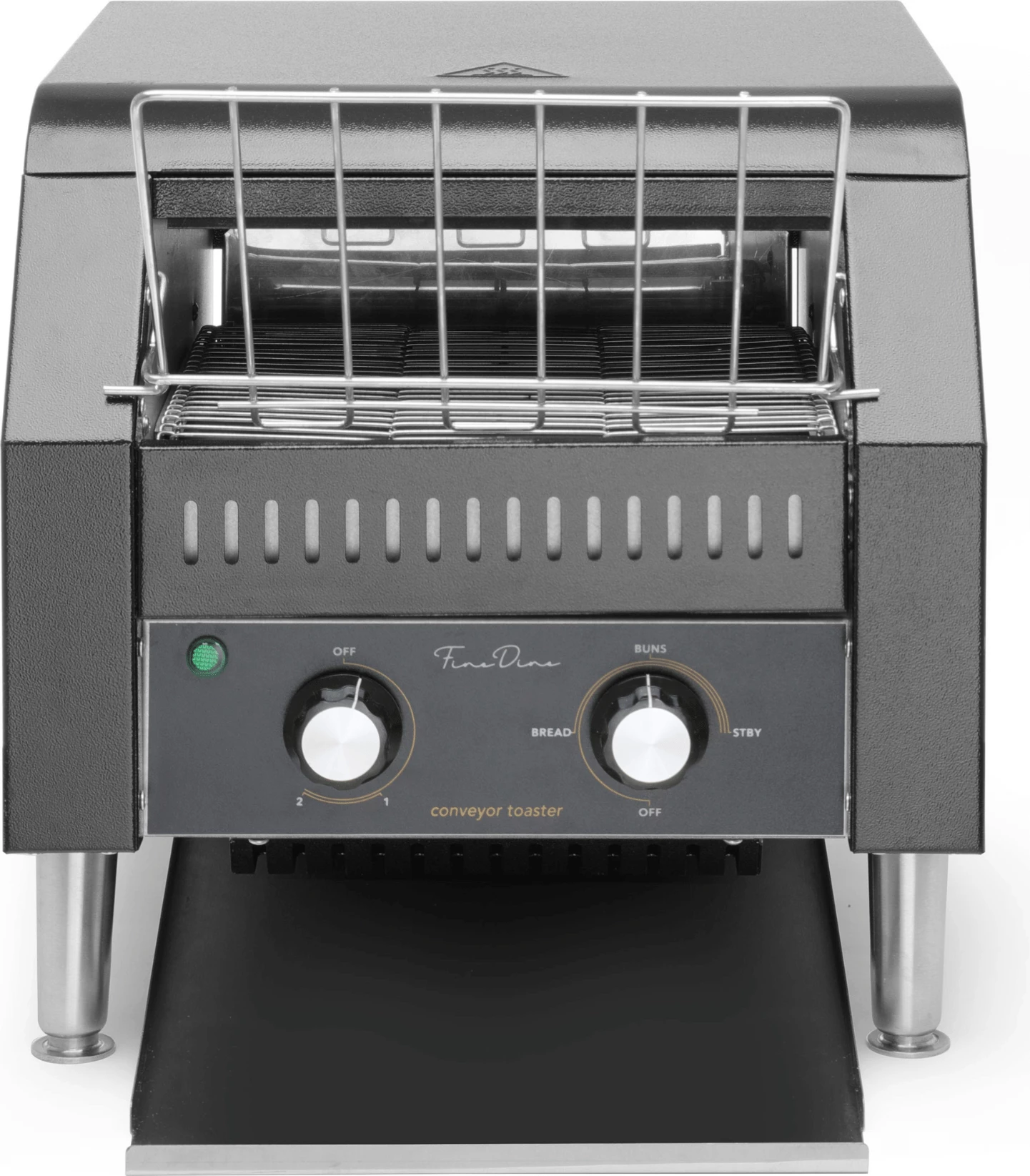 Toaster transportues, Fine Dine, 2200W, çelik inox, 418x368mm, e zezë