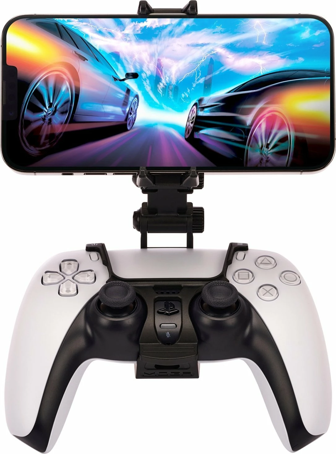 Mbajtëse telefoni PowerA Phone Holder për kontrollor DualSense & DualShock 4, e zezë