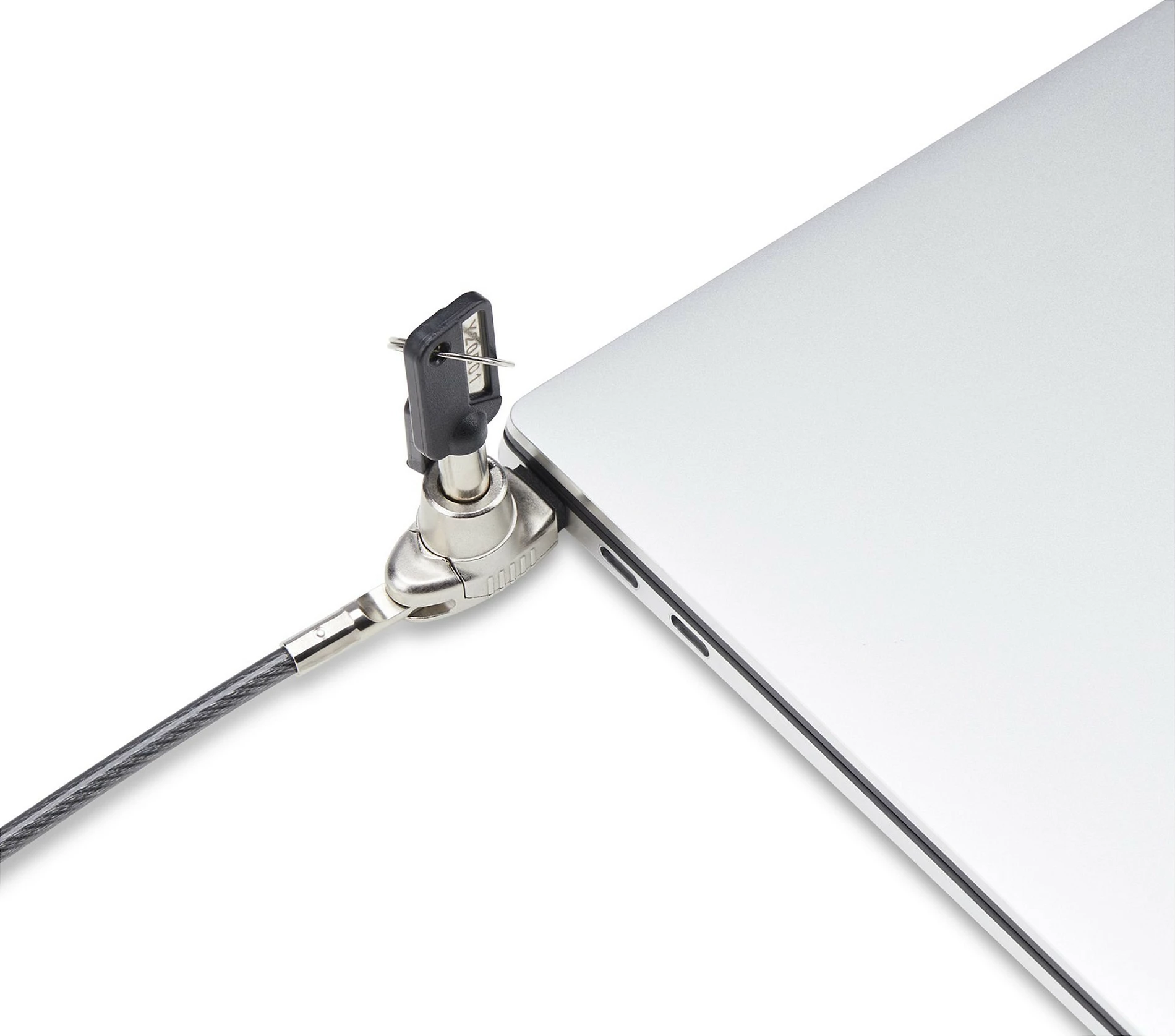 Kyç sigurie për laptop StarTech Noble Wedge, kabllo çeliku 2 m, me 2 çelësa, i zi