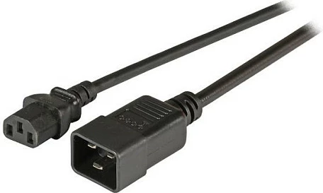 Kabllo zgjatëse rryme EFB Elektronik IEC C20 në IEC C13, 3 m, 10A, e zezë