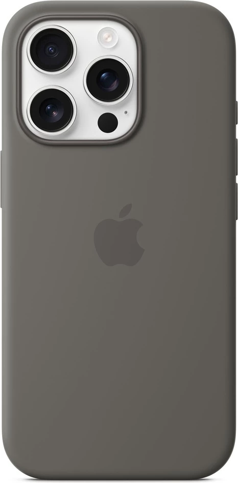 iPhone 16 Pro Silicone Case with MagSafe Stone Gray