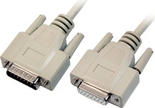 Kabllo data EFB Elektronik DB-15 M në DB-15 F, gri