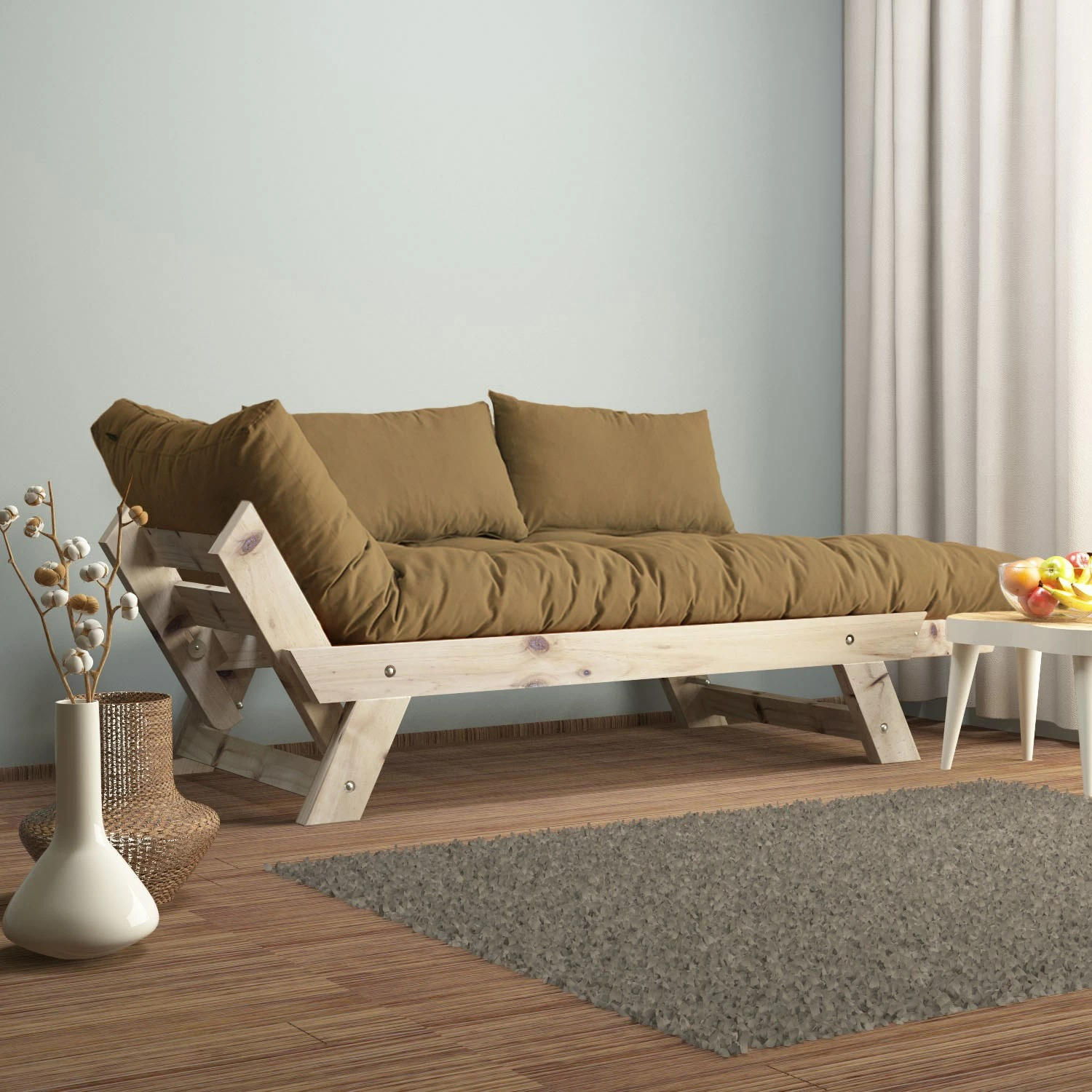 Divan kopshti dy ulëse, Skye Decor, natyral/kamel, CPT8122-210
