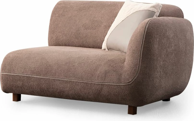 Kënd-sofë Pavia, ngjyrë krem dhe kafe, Atelier del Sofa