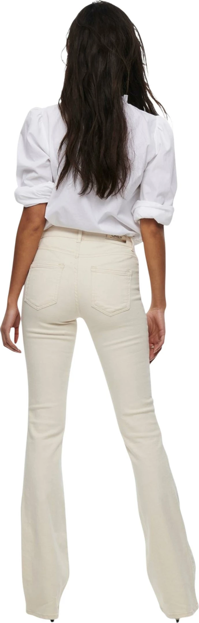 Xhinse për femra Only ONLBLUSH LIFE MID FLARED 15230778, krem (Sour Cream) [Madhësia: XL/32]
