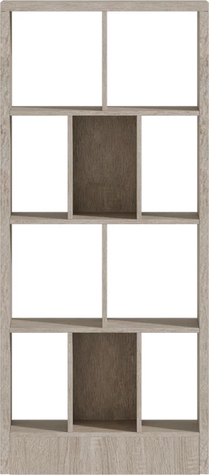 Raft librash Dividre, ngjyrë lisi sonoma, 80x30x181cm