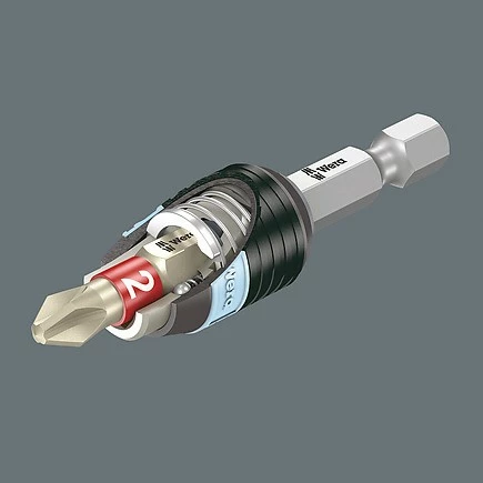 Set bitash Wera 05071110001, 9 copa, PH/PZ/TX, inox, me adapter dhe kuti