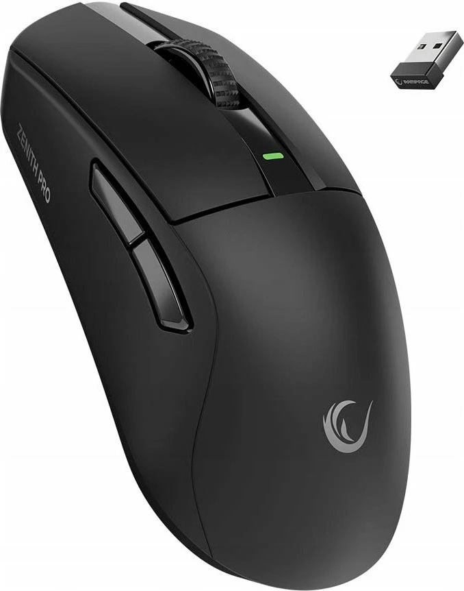 Maus gaming Rampage Zenith Pro (ZENITHPRO-BLACK) 26000 DPI, PAW3395, 4000 Hz, 5 butona, Wireless 2.4GHz/Bluetooth 5.2/USB, i zi