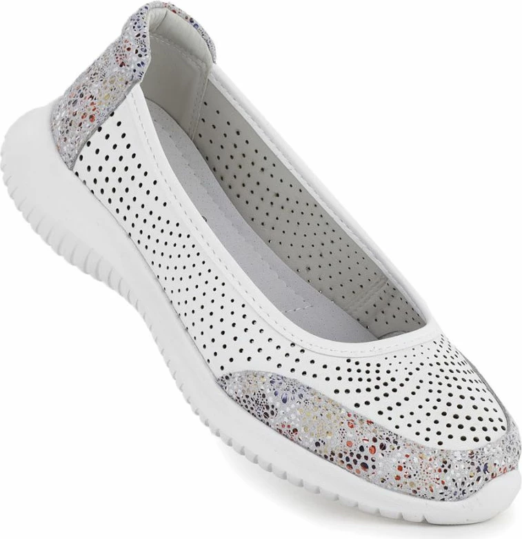 Këpucë lëkure për femra S.Barski 7036, të bardha