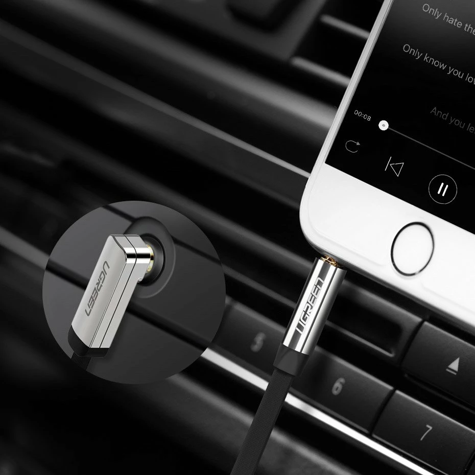 Kabllo audio AUX Ugreen 10728, 3.5 mm mini jack, 3 m, argjendtë