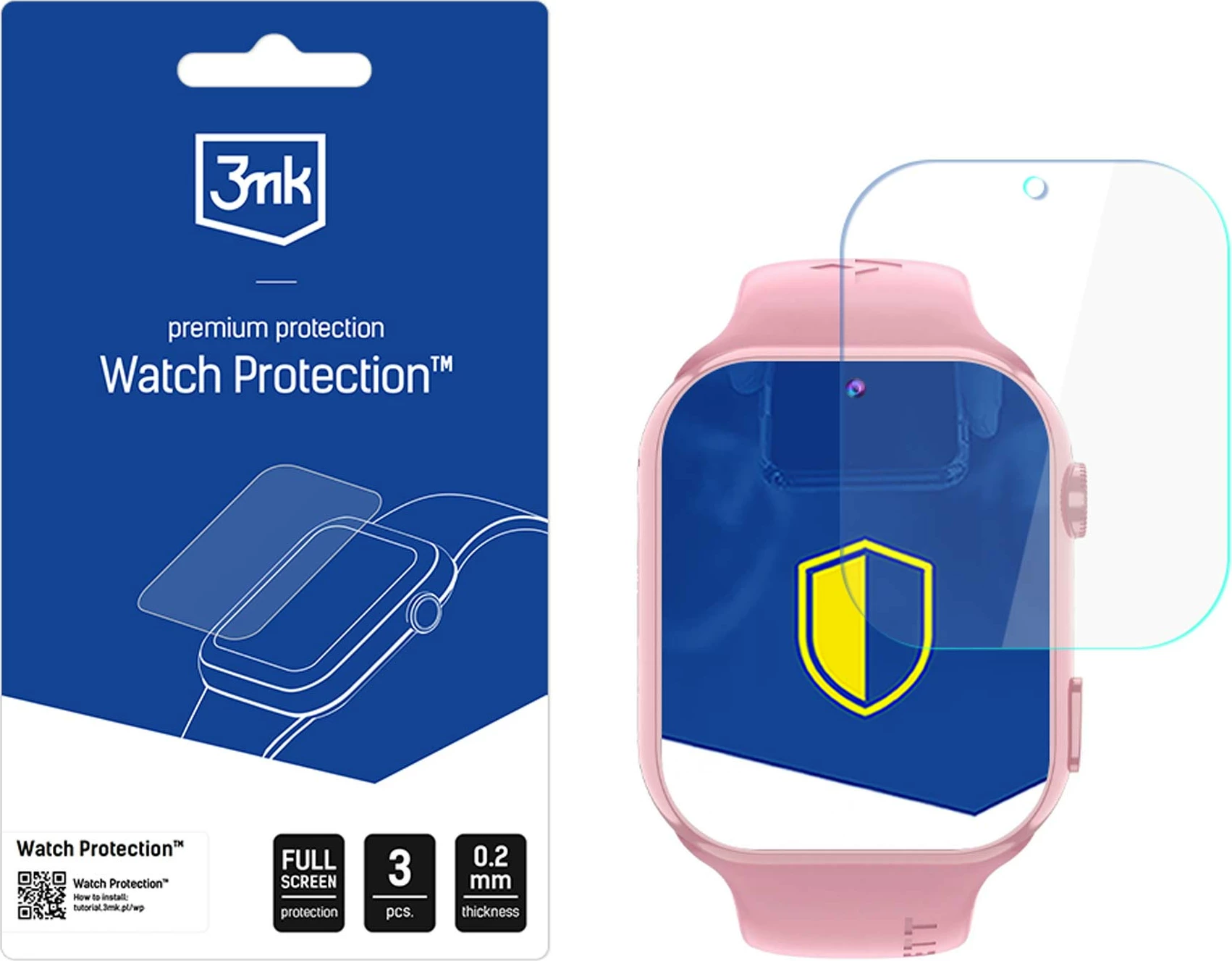 Mbrojtëse ekrani për orë të mençur 3mk Protection, për Garett Twin 2 4G, 3 copë