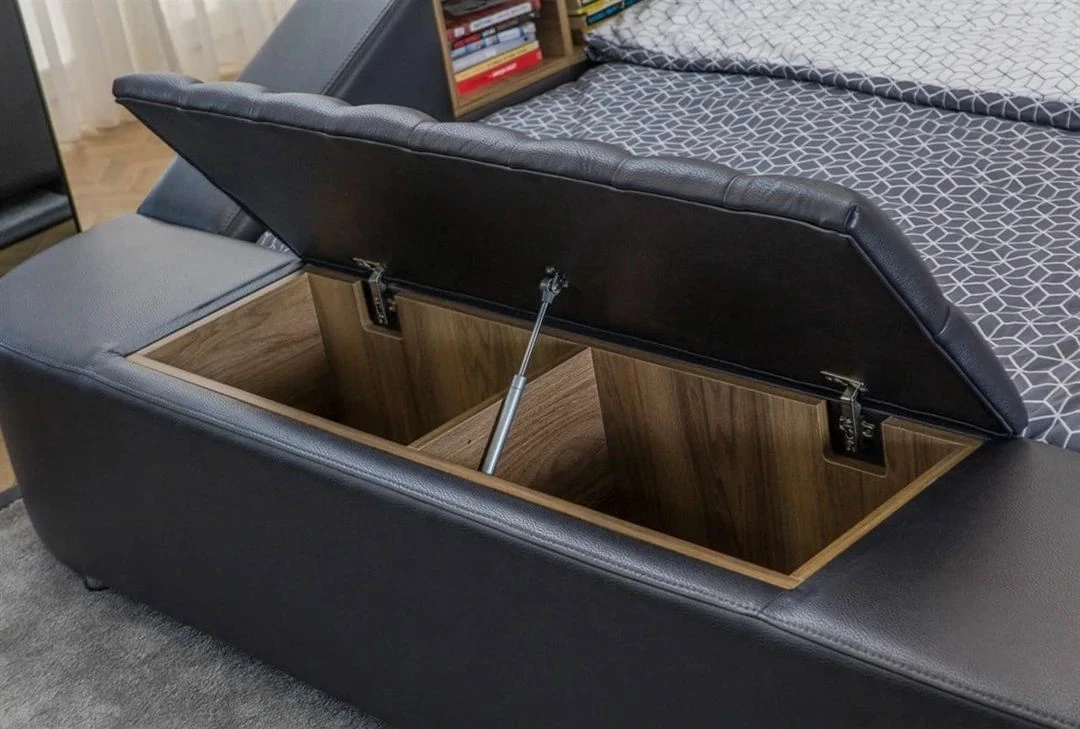 Krevat dopio, ngjyrë e zezë, Skye Decor Dorwell Smart