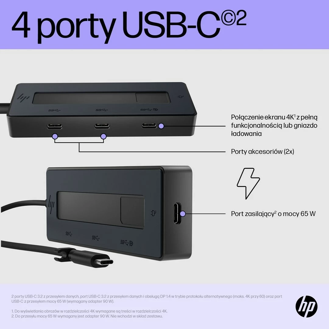 Hub HP 4K USB-C Multiport, i zi