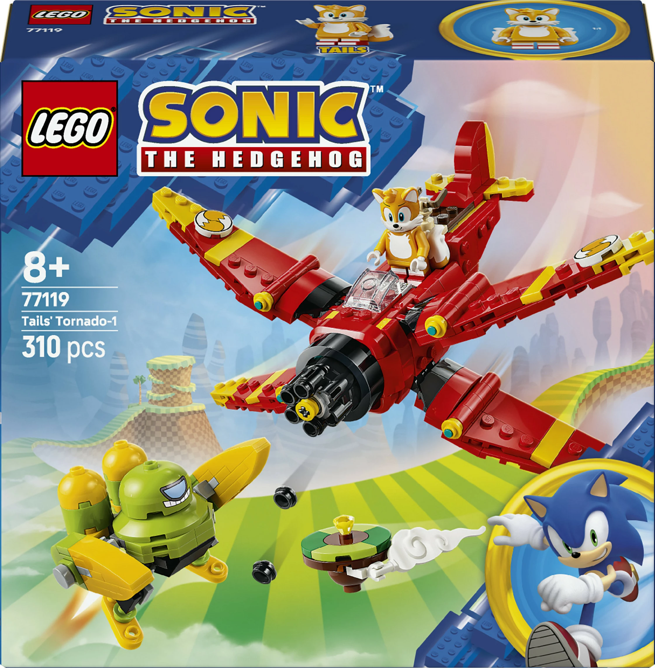 Set ndërtimi LEGO Sonic The Hedgehog 77119 Tails' Tornado-1, 310 copë, multicolor